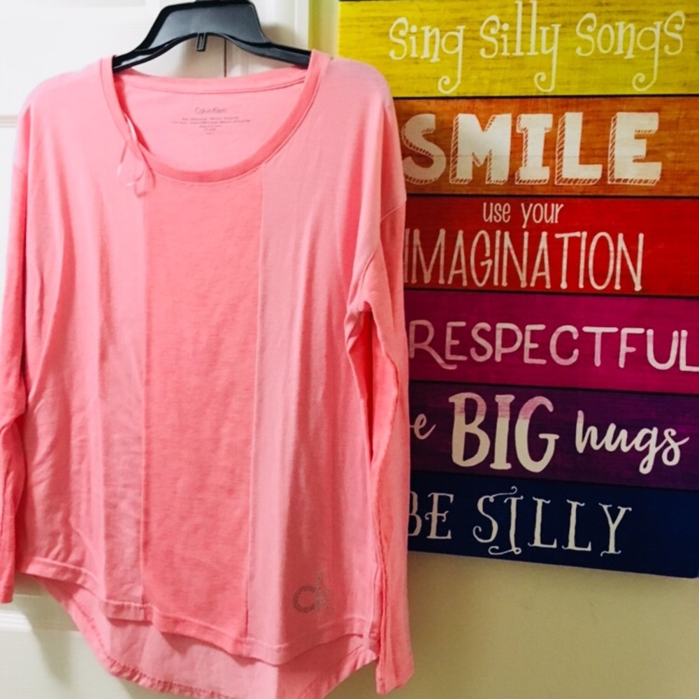 Calvin Klein’s pink top